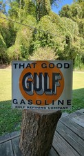 Good Gulf Gasoline porcelain sign picture