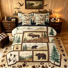 Western Rustic Bear Deer 7-Piece Comforter Set picture