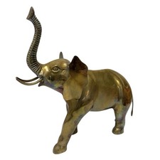 Vintage Large Brass Elephant 14