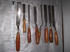 Set of 25 Vintage Buck Brothers & Others Wood Carving Chisels  50-70 Years Old picture