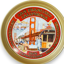 Vintage 1979 San Francisco Golden Gate Expo Metal Tray Continental Can Co Sign picture
