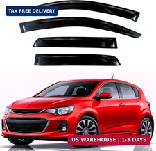 Rain Guards Fit for 2012-2020 Chevrolet Sonic Hatchback, Out-Channel Window picture