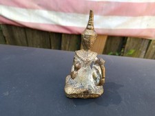 Vintage Bronze? Brass? Budda Figurine Handcrafted Buddhist Collectible Art picture