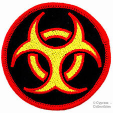 BIOHAZARD SYMBOL embroidered iron-on PATCH MULTI-COLOR NUCLEAR ZOMBIE LOGO picture