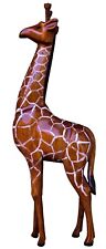 Handcrafted Wooden Giraffe Table Shelf Decor Sculpture Large 12X4