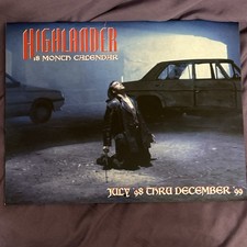 VINTAGE Highlander 18 Month Calendar 1998 - 99 Adrian Paul TV Series Collectible picture