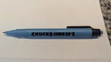 Vintage Advertising Chuck E. Cheese's Blue Black Click Ballpoint Pen Dry Ink picture