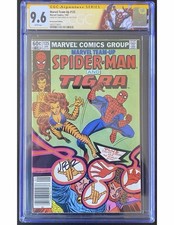 Marvel Team-Up #125 CGC 9.6 SS John Romita Jr Signed Newsstand Spider-Man Tigra picture