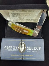 2011 CASE XX SELECT TB6339 SS MOSS GREEN WINTERBOTTOM BONE SOWBELLY POCKET KNIFE picture