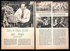 Jungleland 1953 article “Stars of Stage, Screen & Jungle” Mabel Stark~Mel Koontz picture