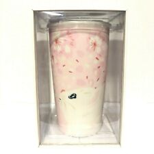 STARBUCKS Paul&Joe 2017 Pink Cherry Blossom Cat Double Wall Ceramic 12oz. picture