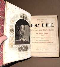 ANTIQUE 1872 HOLY BIBLE