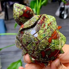229G Natural colored ocean jade hand carved frog Crystal healing specimen picture