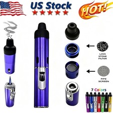 1pcs All-in-1 Pipe Windproof Click Butane Refillable Torch Lighter Click-N-Hit picture