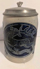 German Reinhold Merkelback 0.5 L Stein - Dog and Deer picture