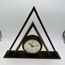 Mid Century Modern Did Ware Heirloom Oak Clock Triangular Model 7237 Rare picture