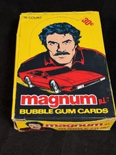 1981 Donruss MAGNUM PI TRADING CARDS FULL WAX BOX WITH 36 UNOPENED WAX PACKS picture