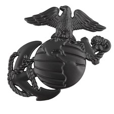 US Marine Corps USMC Metal Car Emblem -Eagle & Globe - picture
