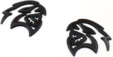 2PCS Hellcat Fender Side Emblem Badge Decal Compatible with Hellcat Gloss Black picture