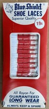 Vintage 1958 – 1962 Display of Blue Shield Shoelaces for an Old Store Display. picture