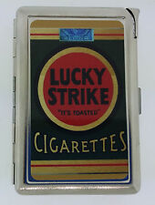 Lucky Strike Pack Vintage Ad Cigarette Case with lighter ID Holder Wallet picture