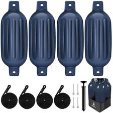 Boat Fenders Dreizack 4 Pack Inflatable Ribbed Pump Bag picture