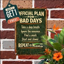 How To Deal With Stress Dog Sign Satirical Puppy Humorous Metal Plaque picture