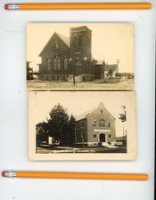 two circa 1909-10 Mosinee Wisconsin photo postcards WI picture