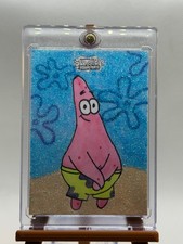 2025 TOPPS CHROME SPONGEBOB 1/1 SKETCH - PATRICK STAR (GLITTER) (MAKE OFFER) picture