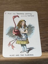 Alice In Wonderland Antique c 1898 De La Rue & Co. Parlor Card VERY RARE CARD picture