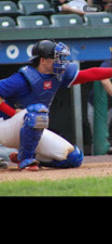 Royal blue Rawlings leather catchers gear by pro chest and leg protectors only picture
