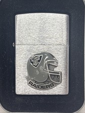 Vintage 1997 Zippo NFL 3D Helmet Oakland Raiders Unfired New picture