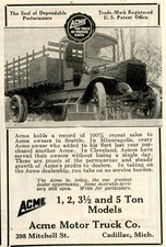 1919 ACME MOTOR TRUCK AD picture