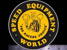 SPEED Equipment World - Original Vintage 1960's 70's Racing Decal/Sticker picture