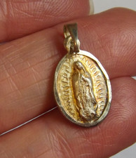 Sterling silver 925 Pope John Paul II Our Lady of Guadalupe charm pendant medal picture