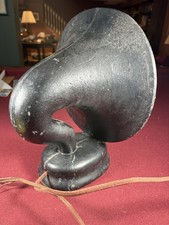 Post WWI Type C Black Horn Radio Speaker of Molded Wood Pulp, American Art Clay picture