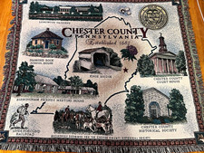 Chester County Pennsylvania Souvenir Woven Throw Blanket with Fringe picture