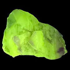 Clear Opalescent Layered Art Glass Cullet Glowing Manganese Slag Glass #5GL44 picture