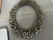 Vintage Ornate Cast Brass Oval Picture Frame 10x13 Italian (g) picture