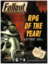 Fallout - Interplay PC Game - Vintage Original Print Ad/Poster Promo Art 1998 picture