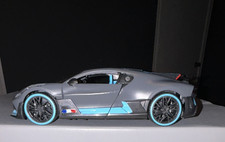 Bugatti Divo Gray Model Car with Blue Accents Collectible Display1/24 picture