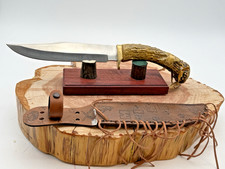 Vintage Mike's Handmade Stag Handled Hunting Knife--2260.26 picture