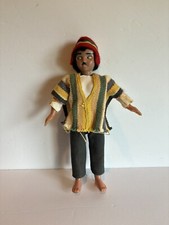 Vintage Handcrafted South American Folk Doll Man  9” picture