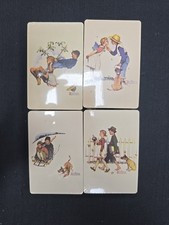New Vintage Vtg -Norman Rockwell Playing Cards Sealed Deck 4 Seasons lot picture
