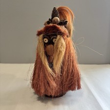 Vintage Ken Arensbak Troll Figurine Bark Wood Seed Folk Art Oddity Curiosities picture