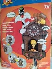 VTG Tweety & Sylvester Talking Animated Clock from Looney Tunes BRAND NEW IN BOX picture
