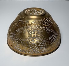 TIFFANY STUDIOS NEW YORK GOLD DORE METAL PINE NEEDLE LAMP SHADE picture