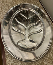 Vintage Gorham Silverplate Tree n Well Meat Platter 18
