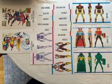 Official Handbook Marvel Universe Bio Sheets 17 Lot Iron Man X-Men Avengers Dr S picture