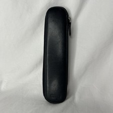 Vintage Coach Black Leather Pencil Case *Blemishes picture